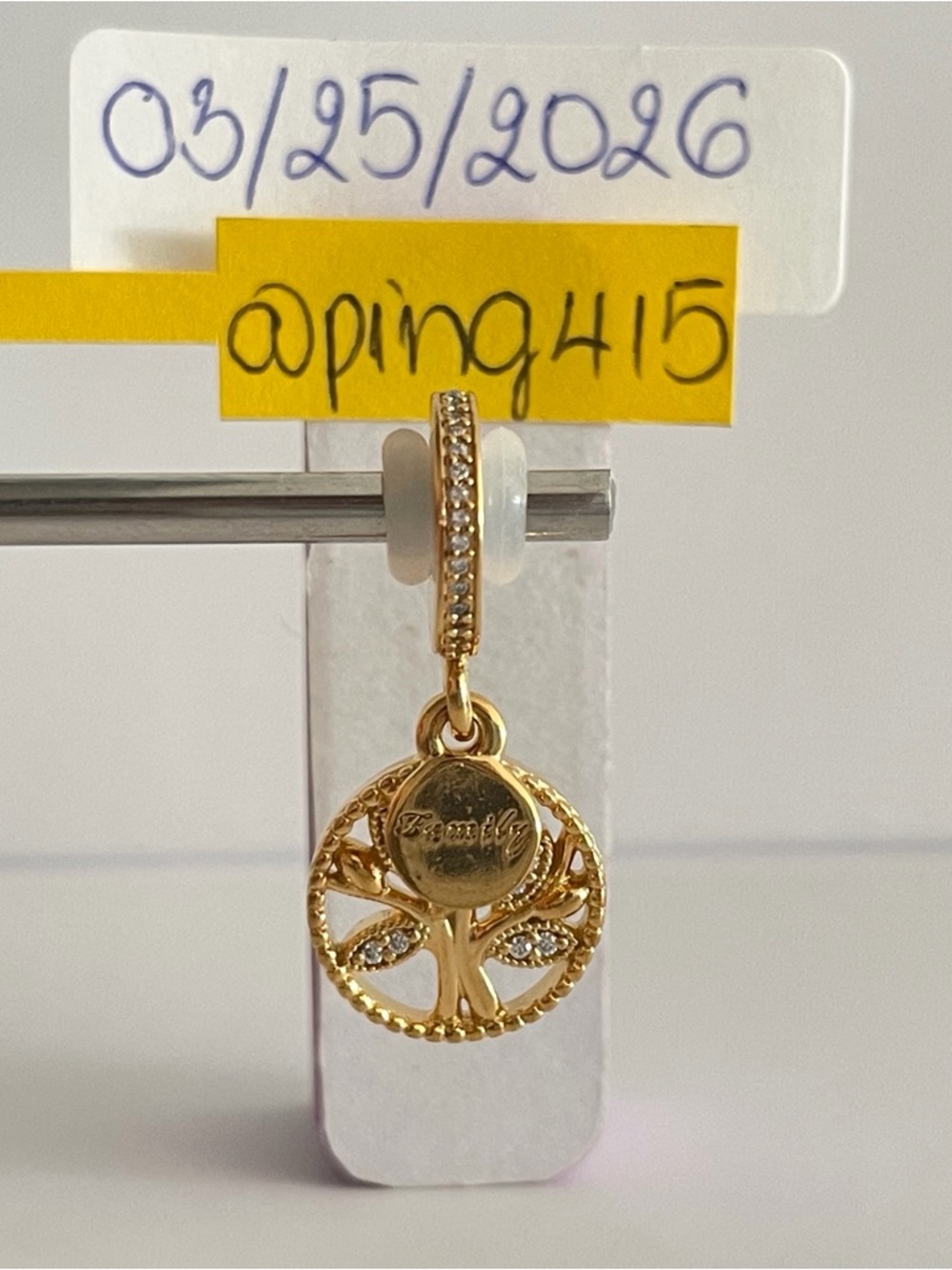 Pandora Shine Family Tree dangle